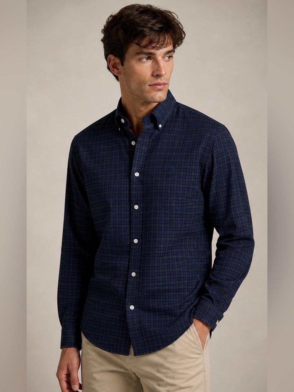 Ralph Lauren Green & Blue Plaid Button Down Shirt